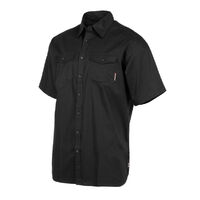 Unit Mens Shirt Task Workwear SS 2XL Black