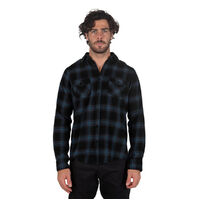 Unit Mens Shirt Flannel Hood Chester L Blue