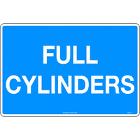 Full Cylinders Safety Sign 450x300mm Metal
