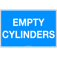 Empty Cylinders Safety Sign 450x300mm Metal