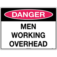 Danger Men Working Overhead 600x450mm Poly