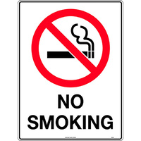 No Smoking Safety Sign 600x450mm Metal