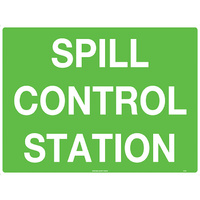 Spill Control Station Safety Sign 600x450mm Metal