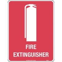 Fire Extinguisher with pictogram Safety Sign 225x225mm Poly Off-Wall