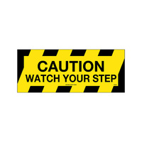 Caution Watch Your Step Floor Graphics Self Adhesive 450x180mm