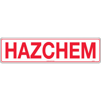 Hazchem Safety Sign 600x150mm Poly