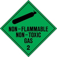 Non-Flammable Non-Toxic Gas 2 Hazchem Sign 270x270mm Self Adhesive