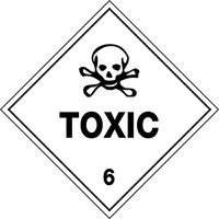 Toxic 6 Hazchem Sign 270x270mm Metal