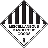 Miscellaneous Dangerous Goods 9 Hazchem Sign 270x270mm Metal