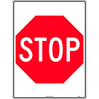 Stop Traffic Safety Sign Metal 600x450mm