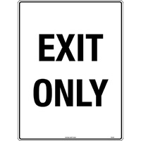 Exit Only Traffic Safety Sign Metal 600x450mm