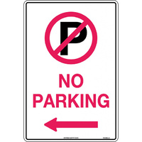 No Parking with Double Arrows and Symbol Traffic Safety Sign Metal 450x300mm
