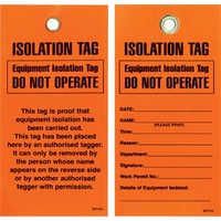 Equipment Isolation Tag Do Not Operate Lockout Tag Pack of 25