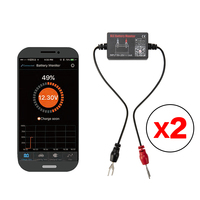 ATEM POWER Pair 12V Car Battery Monitor via Bluetooth 4.0 Voltage Meter Tester w/ Auto Alarm