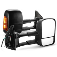 SAN HIMA Pair Towing Mirrors Extendable for Holden Colorado 7 2012-2016 BLACK