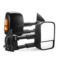 SAN HIMA Pair Towing Mirrors for Nissan Pathfinder MY 2003-2013 Black