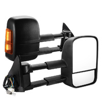 SAN HIMA Pair Towing Mirrors for Isuzu D-Max DMax 2007-2011 Black