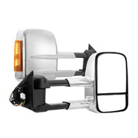 SAN HIMA Extendable Towing Mirrors for Nissan Navara D23 2015-On Silver