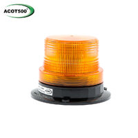 Small 6 LED Beacon Amber/Clear Hardwire 12-24V