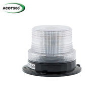 Small 6 LED Beacon Clear Hardwire 12-24V