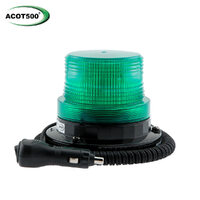 Small 6 LED Beacon Green Magnetic Base 12-24V