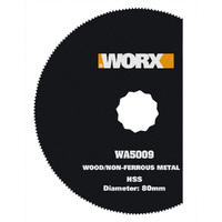 WORX SoniCrafter 80mm HSS Segment Saw Universal Fit Blade for Oscillating Multi-Tool - WA5009