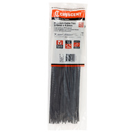 Crescent 370 x 4.8mm Black 100Pk Cable Ties WB14100