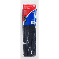 Crescent 550 x 7.6mm Black Heavy Duty 100Pk Cable Ties WB22100HD