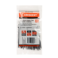 Crescent 100 x 2.5mm Black 100Pk Cable Ties WB4100