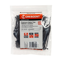 Crescent 100 x 2.5mm Black 500Pk Cable Ties WB4500