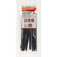 Crescent 200 x 4.6mm Black 25Pk Cable Ties WB825