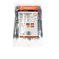 Crescent 200 x 4.6mm Black 500Pk Cable Ties WB8500