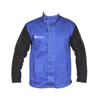 Weldclass Promax Blue FR - With Leather Sleeves Jacket WC-0465