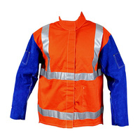 Weldclass Promax HV2 FR Hi-Viz with Leather Sleeves Jacket WC-0476