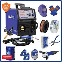 Weldclass WELDFORCE WF-180MST 180amp MIG / Stick / TIG Welder Kit WC-180MSTC01