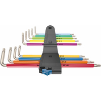 Wera 9 Piece Multicolour Torx Stainless L-Key Set with Holding Function WER022689