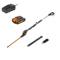 WORX 20V Cordless Pole Hedge Trimmer w/ POWERSHARE 2Ah Battery & Charger - WG252E.B