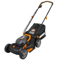 WORX 40V Cordless 40cm Push Lawn Mower with 2x 4Ah PRO POWERSHARE Batteries & Dual Charger - WG743E