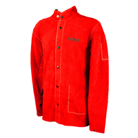 PureWeld Premium Red Leather Welders Jacket X-Large WJFL-XL