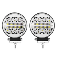 LIGHTFOX 2x4inch Round LED Work Light Combo Driving Lamp Reverse Offroad 4WD