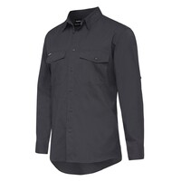 KingGee Mens Workcool 2 Shirt Long Sleeve Colour Charcoal Size 2XS