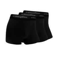 KingGee Bamboo Work Trunk - 3 Pack Colour Black Size S