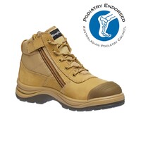 KingGee Mens Tradie Puncture Resistant Zip Boot Size AU/UK 7 (US 8) Colour Wheat