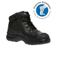 KingGee Mens Tradie Puncture Resistant Zip Boot Size AU/UK 7 (US 8) Colour Black