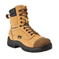 KingGee Mens Phoenix 8Z Side Zip Boot Nubuck Size AU/UK 7 (US 8) Colour Wheat