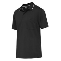 KingGee Mens Workcool Hyperfreeze Polo Short Sleeve  Colour Black Size S