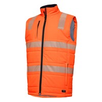KingGee Reflective Puffer Vest Colour Orange Size 2XS