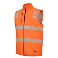 KingGee Mens Reflective Soft Shell Vest Colour Orange Size XS