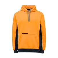 KingGee Mens Hi Vis Pull Over Hoodie Colour Orange/Navy Size S