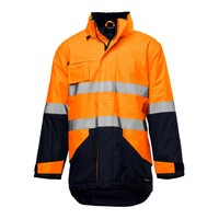 KingGee Mens Anti Static Jacket Colour Orange/Navy Size XS